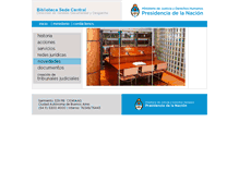 Tablet Screenshot of biblioteca.jus.gov.ar